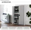 Armoire métallique à dossiers 4 niveaux 140x90x40cm - gris Voir les images du produit 3
