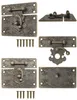'FUXXER® - 2x Antike Verschlüsse, Rast-Haken, Schloss, Produktbild-Vorschau 3