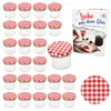 lot de 25 bocaux 125ml TO66 rouge à carreaux Couvercle Voir les images du produit 2