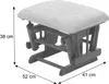 A glider stool with dimensions indicated by measurement lines and text. Podgląd zdjęcia produktu