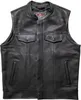 Herren Jeans Lederweste aus Rindsleder Weste Kutte Biker Produktbild-Vorschau 7