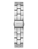 A close-up view of a silver watch bracelet with the Guess logo on the clasp. Náhľad obrázku produktu