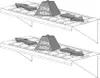 Two identical diagrams showing a shelf with weights and arrows indicating force. Produktbild-Vorschau