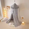 65x270cm Moskitonetz Bett Kinder Grau Kinderbett Betthimmel Produktbild-Vorschau 5
