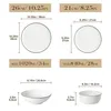 10,25 Zoll Essteller, 8,25 Zoll Dessertteller, 1020ML Suppenteller, 840ML Schale Voir les images du produit