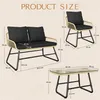 Yaheetech 4-tlg. Gartenmöbel-Set aus Polyrattan, 2-Sitzer & Produktbild-Vorschau 3