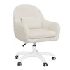 A beige office chair with a white base and wheels, shown against a white background. Voir les images du produit