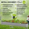 TTL GARDEN Hochbeet SPIRIT XXL 400x80x45cm Silber – Metall Produktbild-Vorschau 2