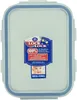 A clear, top-down view of a Lock&Lock food storage container with a prominent label. Voir les images du produit