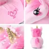 Corimori süße Plüschhausschuhe Einhorn Rose, Rosa Pink Produktbild-Vorschau 4