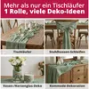 DecoHomeTextil Musselin Tischläufer 80 x 300 cm Beige Produktbild-Vorschau 6