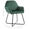 vidaXL Sedie da pranzo 6 pz. Velluto verde Anteprima dell’immagine prodotto 8