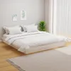 vidaXL Letto in legno massiccio bianco 200x200 cm Anteprima dell’immagine prodotto 2