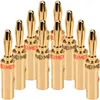 NEXMEX Bananenstecker 4mm schraubbar 10x Stecker vergoldet Produktbild-Vorschau 1
