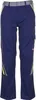 A pair of navy blue work pants with yellow and gray reflective accents. Produktbild-Vorschau