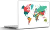 MuchoWow® Laptop Aufkleber Sticker Cover Weltkarte - Bunt - Produktbild-Vorschau 1