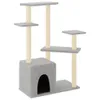 vidaXL Graffiatoio in sisal Grigio chiaro 107,5 cm Anteprima dell’immagine prodotto 1