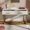 OKWISH Coiffeuse 100x45x75 cm - 2 Tiroirs Pieds Métal - Voir les images du produit 10