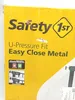 The image shows the packaging of a Safety 1st baby gate. Voir les images du produit