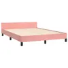 Bettgestell mit Kopfteil Rosa 140x200 cm Samt Produktbild-Vorschau 3