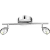 LED Deckenlampe, Chrom, Alu, bewegliche Spots, L 38 cm Produktbild-Vorschau 1