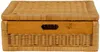 KRINES HOME Flacher Korb mit Deckel Rattan geflochten Farbe Produktbild-Vorschau 3
