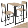 A three-piece dining set with a table and two chairs, presented against a white background. Náhled obrázku produktu