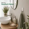 12 Edelstahl Handtuchhaken Klebehaken Wandhaken Bad Küche Produktbild-Vorschau 7