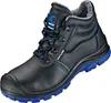 A black winter work boot with blue accents and sole, shown against a white background. Náhľad obrázku produktu