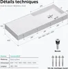 doporro Lavabo Suspendu avec Bonde Vasque à Poser Blanc Mat Voir les images du produit 7