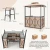 Zestaw barowy do ogrodu COSTWAY, stół barowy z 2 stołkami Podgląd zdjęcia produktu 3