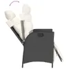 Möbel 5-tlg. Garten-Essgruppe mit Kissen Schwarz Poly Produktbild-Vorschau 7