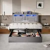 UnboxG Čalouněná postel 140x200 cm s USB a Type-C, Náhled obrázku produktu 1