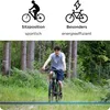 A young man rides a mountain bike through a forest path. Produktbild-Vorschau