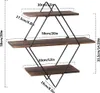 A diagram showing the dimensions of a wall shelf unit. Produktbild-Vorschau