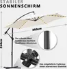Jopassy 3.5m Sonnenschirm UV40+ Camping Pendelschirm Produktbild-Vorschau 3