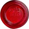 A close-up of the underside of a red LEGO tile. Produktbild-Vorschau