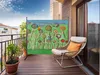 Paravent Outdoor Wetterfest 180 x 178 cm Green Flowers | Produktbild-Vorschau 7