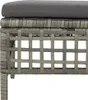 vidaXL Zahradní stolička s polštářem Grey Poly Rattan Náhled obrázku produktu 6
