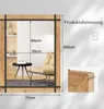 COSTWAY miroir rectangulaire avec cadre en bois, 77 x 100 Voir les images du produit 7