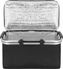 An open, empty cooler basket with a silver insulated interior and black exterior. Anteprima dell’immagine prodotto