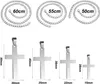 Chaîne Croix pour hommes en acier inoxydable Argent/Noir/Or Voir les images du produit 2