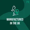 A graphic illustrating that a product is manufactured in the UK, featuring a map outline of the UK with a location pin. Náhled obrázku produktu