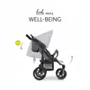 A stroller is shown with text indicating it is for a baby's well-being. Produktbild-Vorschau