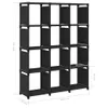 vidaXL Étagère cube 12 compartiments noir 103x30x141 cm Voir les images du produit 7