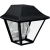 A black outdoor lantern with two clear glass bulbs inside. Anteprima dell’immagine prodotto