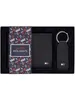 A gift set containing a wallet and a keychain, presented in a black box with a festive holiday-themed card. Náhľad obrázku produktu