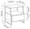 DECORTIE Pal Modern Nachttisch Retro Grau Mehrzweck , 45 x Produktbild-Vorschau 7