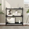 vidaXL Regał na książki 3 półki Czarny 80x30x86 cm Materiał Podgląd zdjęcia produktu 2