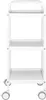 A white three-tiered rolling cart on a white background. Produktbild-Vorschau